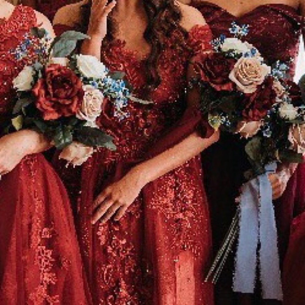 Gorgeous ruby red/burgundy gown.